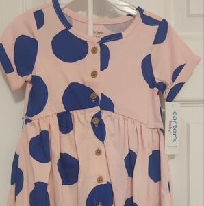NWT Bundle SALE Carter's Blue and Pink Empire Waist Sundress with Short Sleeves